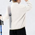 thumbnail image 5 of Nestiefly Boys Pullover Hoodis Sweatshirt Solid Fleece Quarter Zip Fall Clothes for Boys White 110, 5 of 10