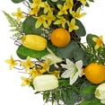 thumbnail image 3 of National Tree Company 22 inch Artificial Spring Wreath with Yellow Tulip Blooms, Lemons, and Forsythia Flower Blossoms, Realistic Floral Decoration for Front Door or Indoor Décor, 3 of 3