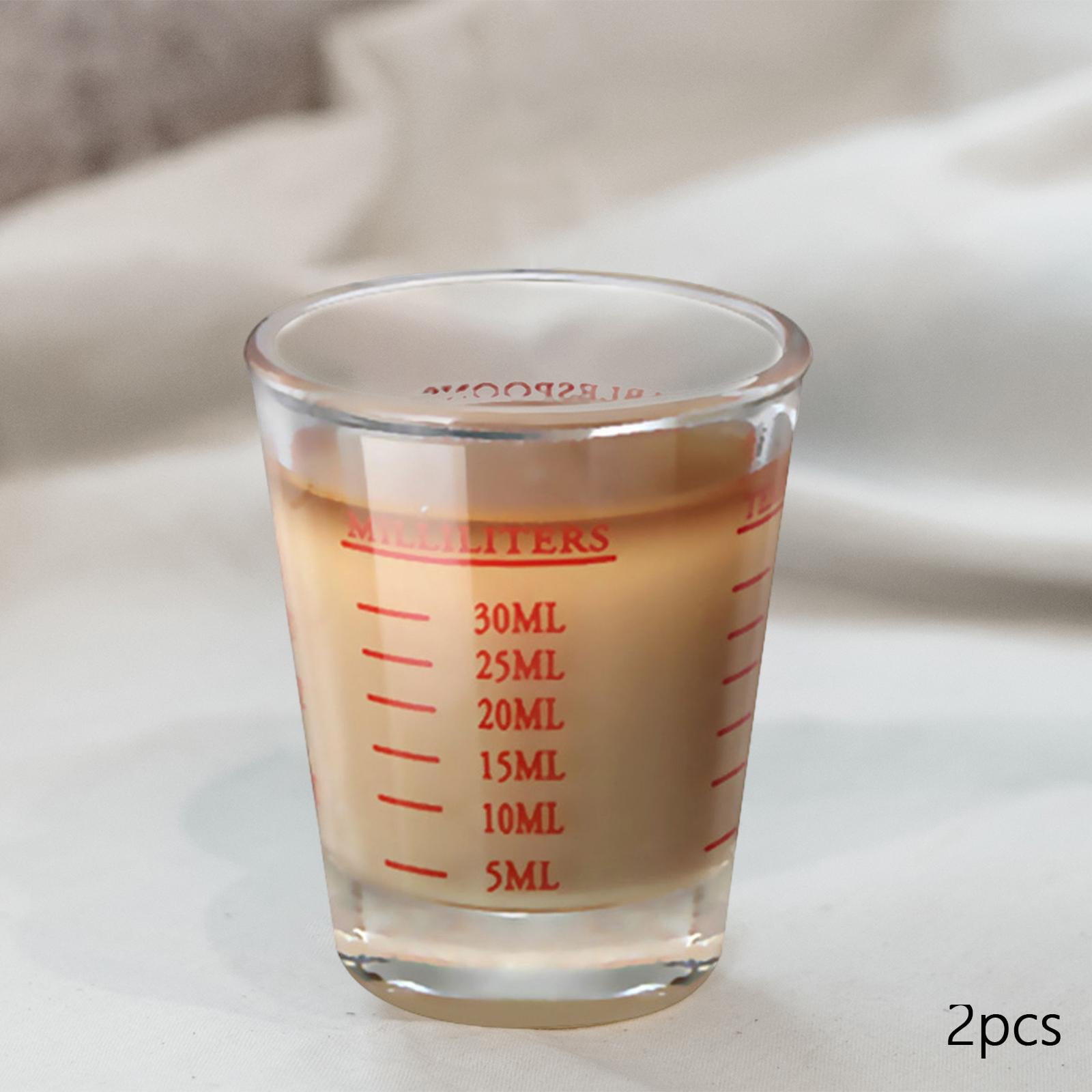 TISHITA 3x2Pcs Coffee Measuring Cup Mini Measuring Cups Clear for Party Home Bar