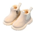 thumbnail image 3 of Fozruso Girls Ankle Boots Low Block Heel Warm Boots Little Kid Big Kids,Sizes 6(12-18 Months), 3 of 6