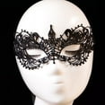 thumbnail image 5 of Ociviesr Lady Black Lace Floral Eye Mask Venetian Masquerade Fancy Party Dress, 5 of 8