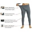 thumbnail image 3 of 2 Pack Thermal Underwear for Men, Thermal Pants for Men Fleece Lined Long Johns Bottoms Cold Weather Base Layer for Running Skiing, 3 of 6