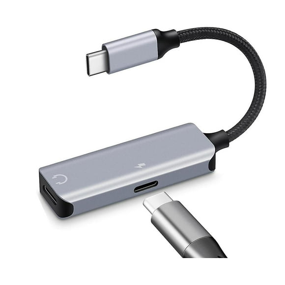 USB C Headphone Adapter USB C Splitter with Charger USB C Splitter 1 in 2 Out Audio Headphone Adapter for Air,Pixel