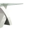 thumbnail image 2 of ACME Pervis Dining Table, White & Clear Glass, 2 of 5