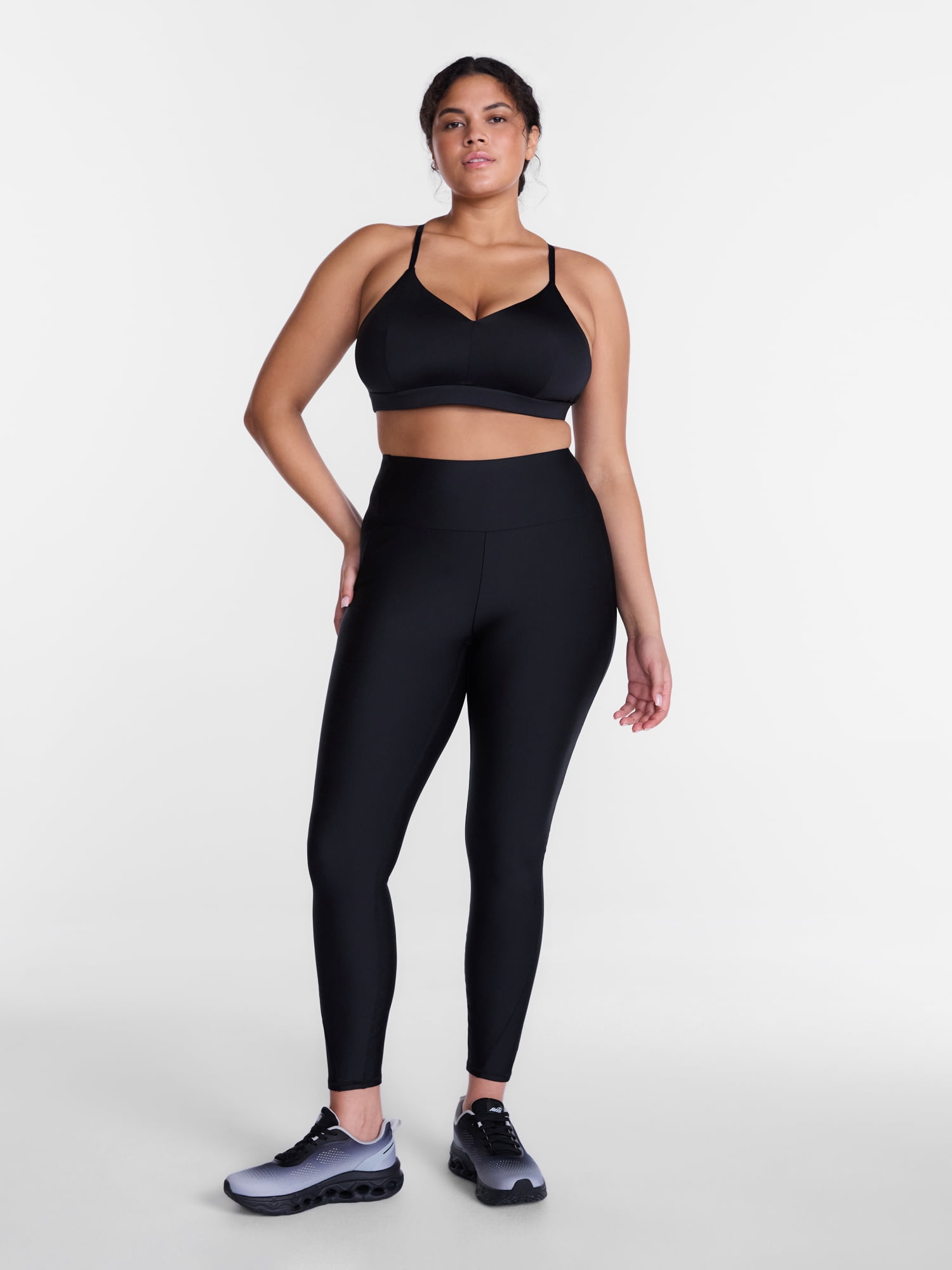 Avia Women's and Women's Plus Shine Leggings, 27" Inseam, Sizes XS-4X
