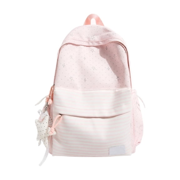 Fresh Star and Stripe School Backpack for Students,Storage Bookbag and Travel Daypack for Campus,Classes,Commuting,Weekend Outings and Everyday Carry,Pink