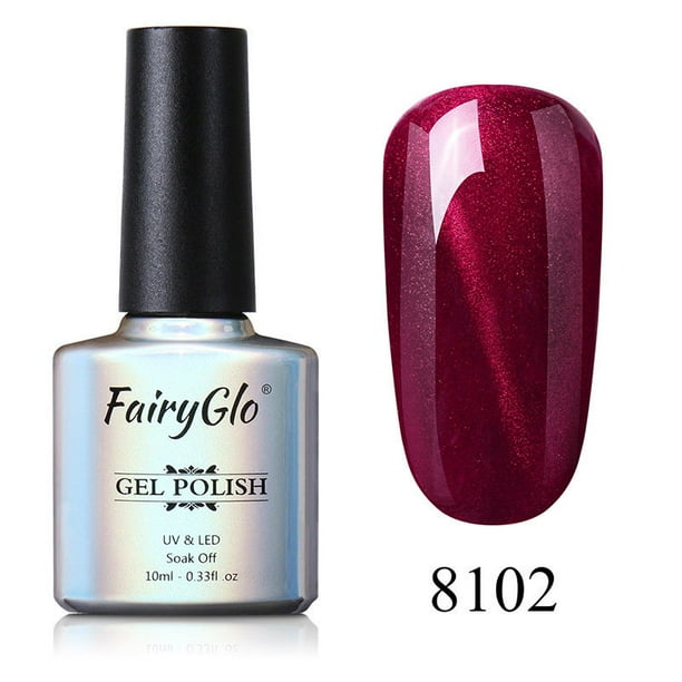 Fairyglo Uv Led Soak Off Gel Nail Polish 3d Cat Eye Wine Red Color Series 10ml Walmart Com Walmart Com