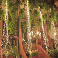 thumbnail image 1 of Paquete de 2 200 luces LED solares de cascada, 8 modos, luces de hadas para decoración interior y exterior Zhivalor CPB-US-DYP581-3, 1 of 5