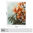 thumbnail image 4 of nygtbtfer Teal and Orange Flower Throw Blanket,Super Soft Warm Flannel Blanket for Bed Couch Living Room,Gifts Blanket,All Season 40x50in, 4 of 6
