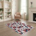 thumbnail image 2 of ODIKA 4'x6' Burgundy Geometric Rainbow Abstract Washable Area Rug Contemporary Scandinavian Style Interlocking Shapes Arches Dots Minimalist for Bedroom, Reading Nook, Pet Friendly & Non-Shedding, 2 of 7