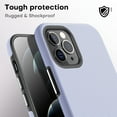 thumbnail image 2 of CellEver for iPhone 12/12 Pro Case - Dual Guard Series, Military Grade Protection, Ultra Slim, Sturdy Shock Absorbent Phone Cover (Light Purple), 2 of 6