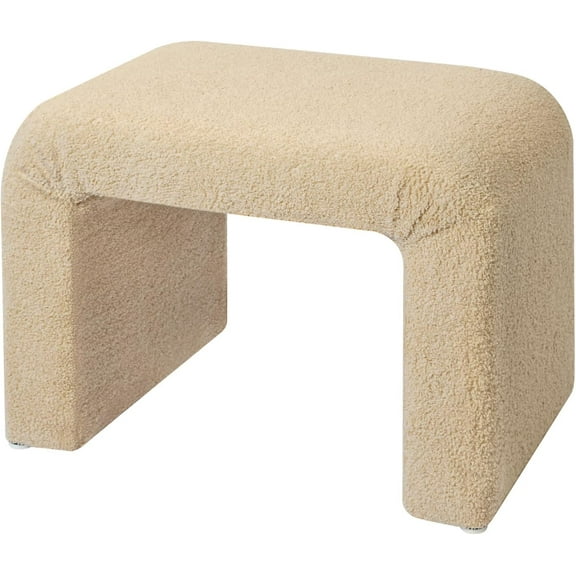 Modern Vanity Stool Chair for Make-up Room, Footrest for Couch Multi-Functional Footstool Ottoman for Living Room and Entryway