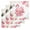 Pink White, variant on Pink Flamingo Kitchen Dish Towels for Drying Dishes Set of 2, Watercolor Flowers Spring Floral Waffle Weave Microfiber Hand Tea Bathroom Towels Quick Dry & Absorbent Towel 12x12
