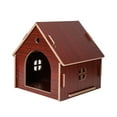 thumbnail image 3 of lionlar Maison Extérieure pour Chat Condo pour Chats Abri Poulet Structure Robuste Nid de Sommeil Rouge Brun, 3 of 9