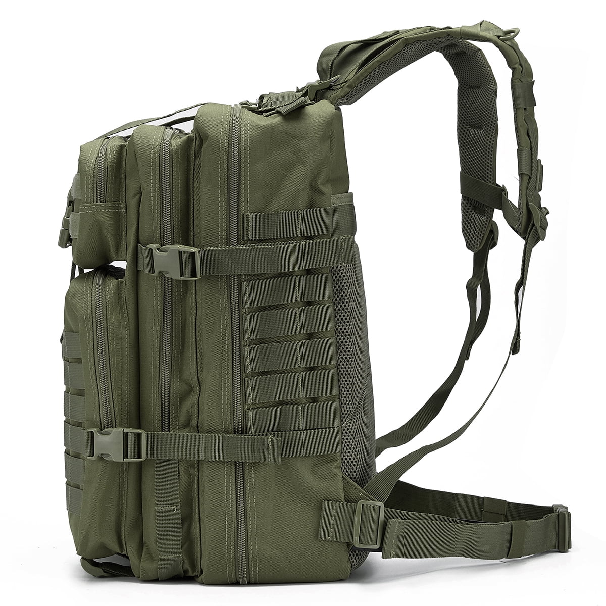QT&QY 45L Molle Hiking Backpack for Men, Heavy-Duty 900D Outdoor Travel Daypack & Camping Work Bag