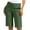 Green, variant on THDHVS Bermuda Shorts for Women,Women's Shorts,Women Solid Color Elastic Bermuda Hiking Shorts with Pockets Summer Casual Shorts Five Quarter Pants Black 4XL