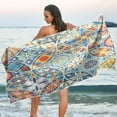 thumbnail image 7 of Dreamtimes Vintage Mandala Pattern Beach Towel Lightweight Compact Oversized Travel Towels Super Absorbent Quick Dry Towel for Swimming Camping Holiday, 7 of 7