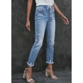 thumbnail image 5 of Asyoly Women Pull-on Denim Joggers Elastic Waist Stretch Pants Distressed Ripped Jeans, 5 of 7