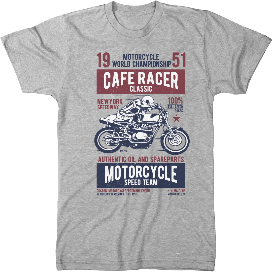 Therapy Cafe Racer Retro Motorcycle Classic Vintage Biker Natural T-Shirt  