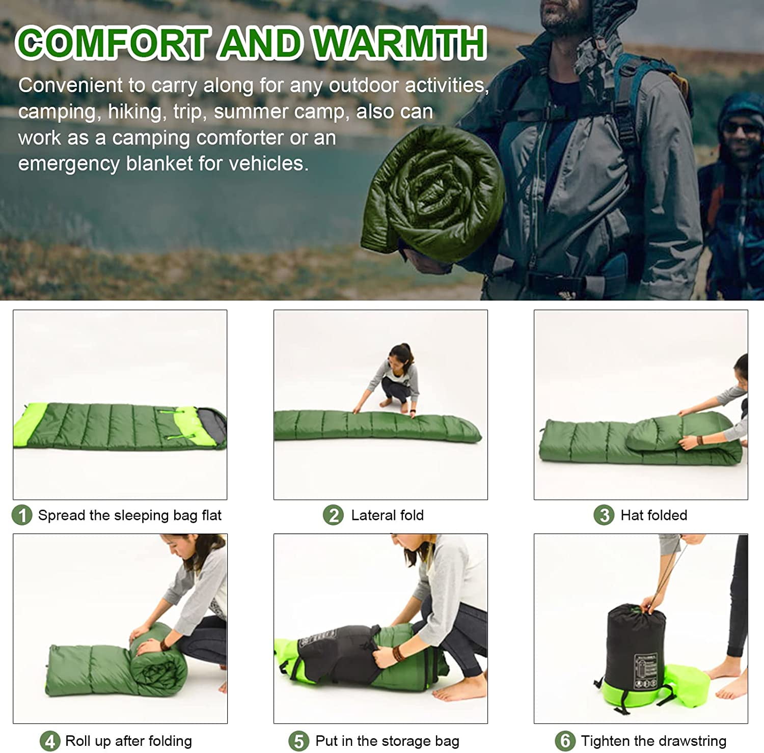 Outdoor works top sleeping bag