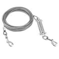 thumbnail image 2 of Câble d'Attelage pour Chien de 9,8 Pi Laisse Longue pour Chien Laisse Anti-Morsure Chaîne pour Chien avec Ressort Durable Clips Rotatifs à 360° Étui en PVC pour Extérieur Cour Camping Rouge, 2 of 9