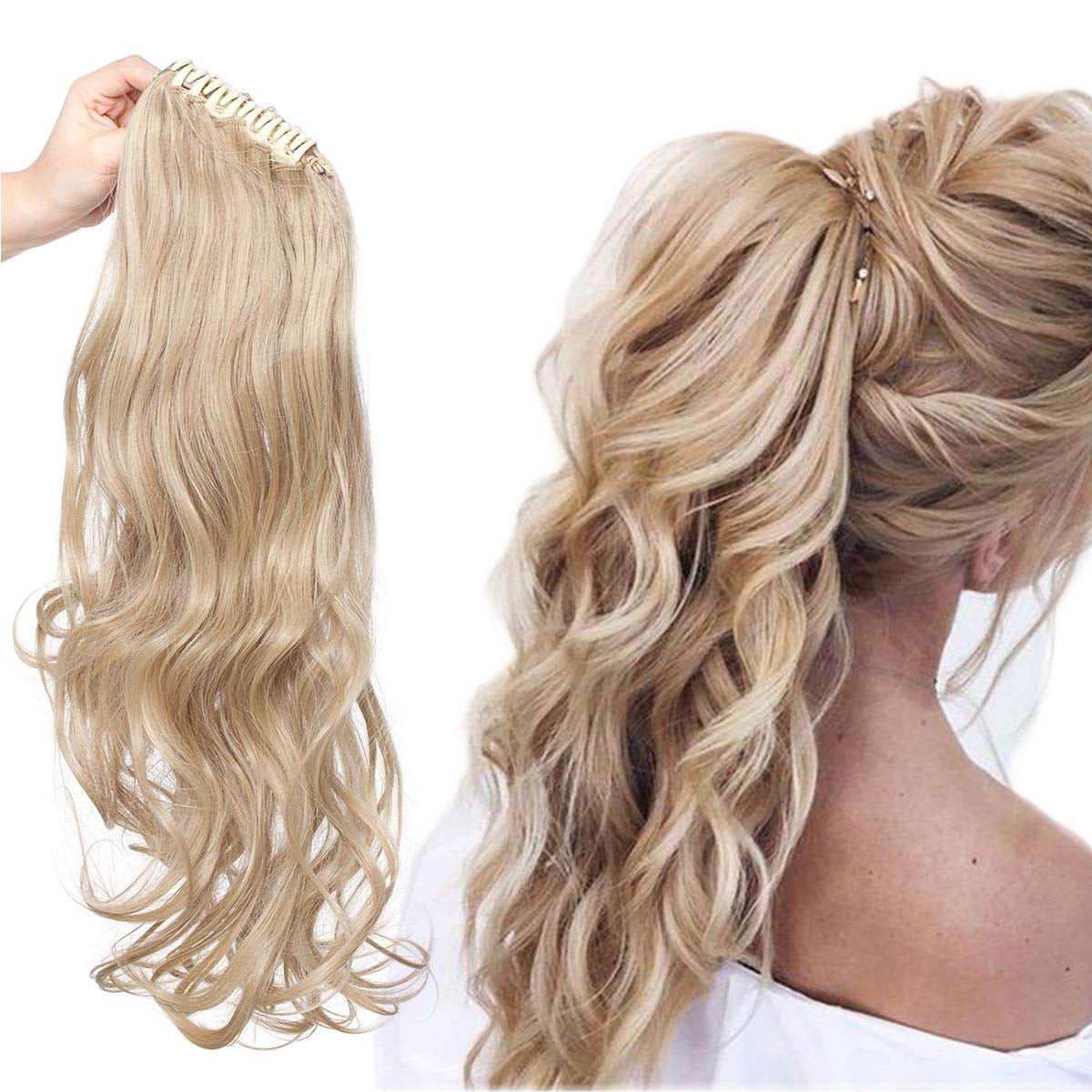 13 in Long Wavy Claw Clip Hair Extension in 38 colors 