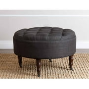 Devon & Claire Providence Round Fabric Tufted Ottoman, Multiple Colors