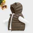 thumbnail image 2 of dmqupv Winter Coat for Girls Kids Boys Girls Winter Coats & Jackets,Kids Toddler Lightweight Padded Hooded Puffer Autumn and Winter Coat Coffee,Size for 18-24 Months, 2 of 4