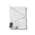thumbnail image 2 of Watercolor Soft Flannel Fleece Throw Blanket, Roses in Abstract Pastel Design, Cozy Plush for Indoor and Outdoor Use, 70" x 90", Pink Grey, by Ambesonne, 2 of 5