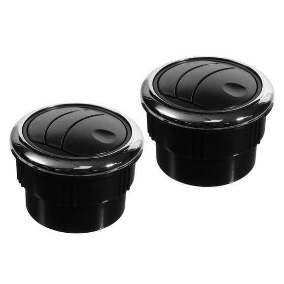 Raindrops 2pcs Black Round Dashboard Air Conditioning Vent Deflector Louvered Outlet Exhaust Accessories