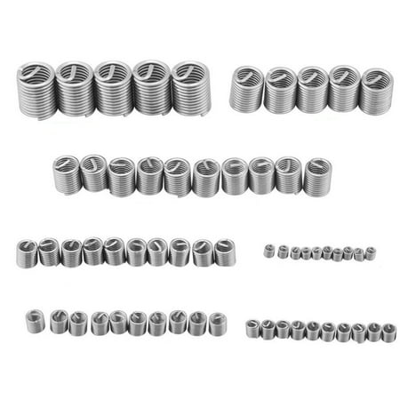 

60pcs Home Thread Insert Set Stainless Steel Wire Screw Sleeve Easy Install