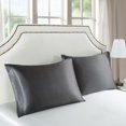 thumbnail image 4 of Luxury Satin Sheets Set Twin Size Gray, 3-Piece Bedding Sets with Deep Pockets - Soft and Smooth Satin Bed Sheets for Ultra Comfort and Elegance, 4 of 5