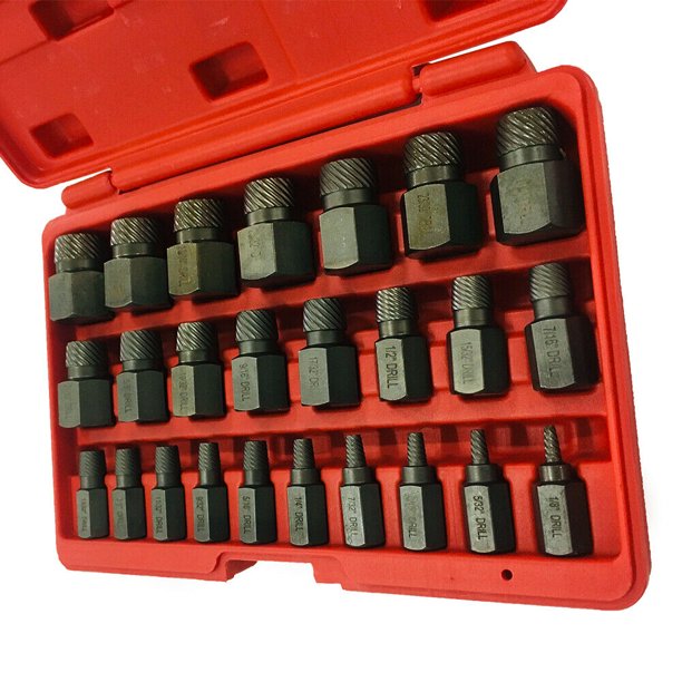 25 piece Screw Extractor Kit 1/8" to 7/8"