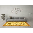 thumbnail image 3 of Ahgly Company Indoor Square Animal Yellow Traditional Area Rugs, 7' Square, 3 of 4
