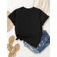 thumbnail image 3 of Women Crewneck Print Short Sleeve T-Shirts Summer Tees Loose Fit Graphic TopsChile Flag Heart Print T-Shirt for Women - Casual Polyester Knit Fabric, All-Season Comfort, Round Neck, Short Sleeve, S, 3 of 6