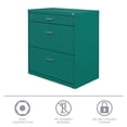 thumbnail image 6 of Space Solutions 30" Wide 3 Drawer Lateral File Cabinet for Home or Office, Fits Letter and Legal Paper Sizes, Teal, 6 of 14