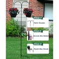 thumbnail image 2 of Ashman 91 Inch Adjustable Shepherds Hook with Twin Hooks 5/8 Inches Thick, Super Strong, Rust Resistant Steel Hook for Hanging Plant Baskets, Bird Feeders, Lanterns, Wind Chimes and use at Weddings, 2 of 5