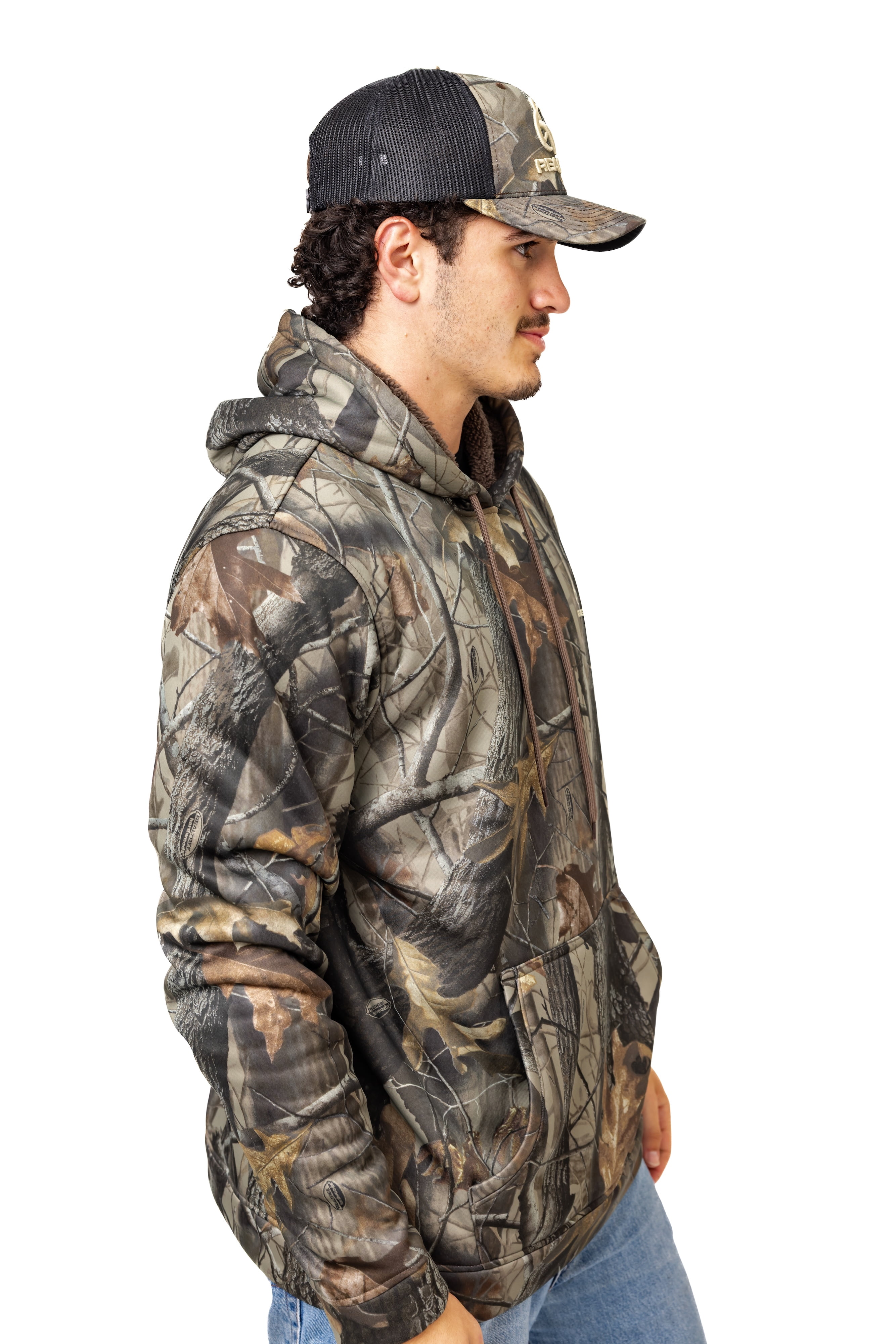 Realtree Men's Camo Hunting Hoodie - High Pile Pullover for Outerwear | Size S-4X