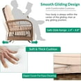 thumbnail image 3 of Vivijason Patio Wicker Rocker Glider WeatherResistant, Set of 2, Brown, 3 of 7