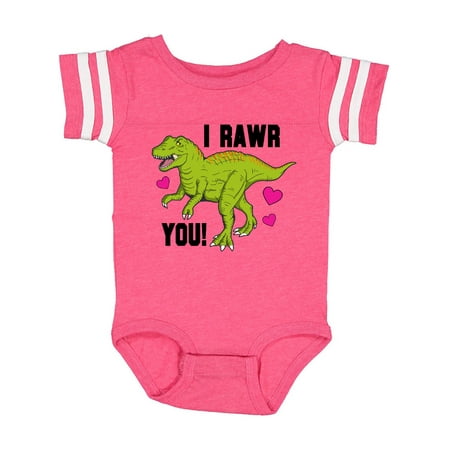 

Inktastic I Rawr You Tyrannosaurs with Hearts Gift Baby Boy or Baby Girl Bodysuit