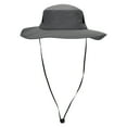 thumbnail image 6 of 2-Pack Charcoal & Khaki Wide Brim Technical Boonie Sun Hat with Vented Mesh Piecing, 6 of 8