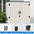 thumbnail image 4 of Dextrus Outdoor Storage Shed,5.6 x 2.3 ft Lockable Resin Shed with Shef for Patio ,Pool Accessories,and Garden Tools,Waterproof Light Gray, 4 of 9