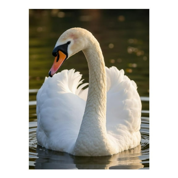 Diamond Art Kit for Adults, Graceful White Swan Lake Scene Diamond Painting for Adults Beginners, 5D DIY Diamond Art Painting Kits, Colorful Diamond Painting Craft for Home Decor 12x16