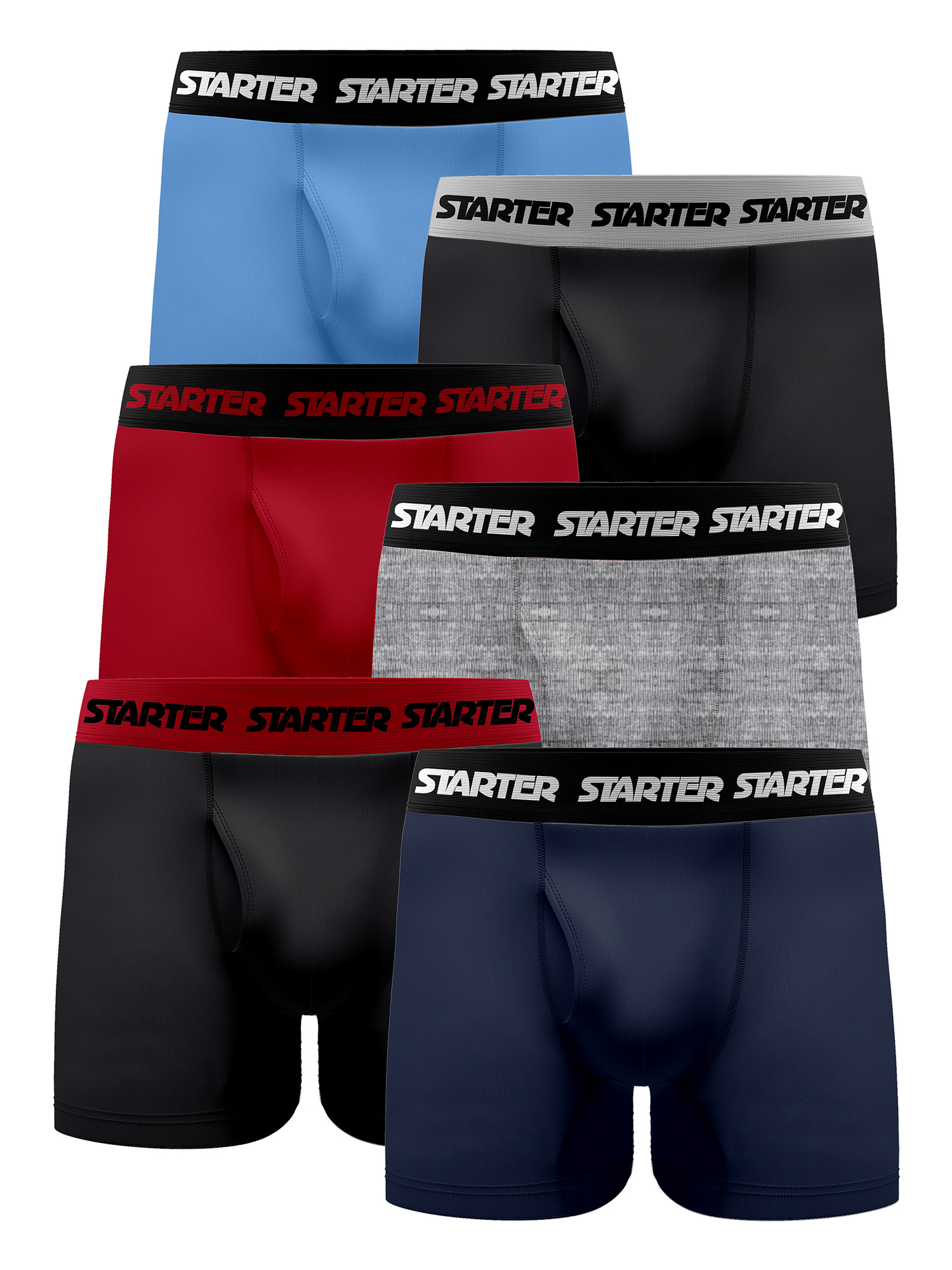 Starter Men's Stretch Cotton Boxer Briefs, 6-Pack photo 1