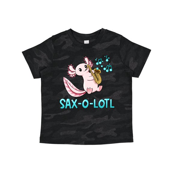 Inktastic Sax-o-lotl- Axolotl with Saxophone Boys or Girls Toddler T-Shirt
