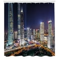 thumbnail image 3 of Ambesonne Urban Shower Curtain, Skyline of Modern City, 69"Wx75"L, Multicolor, 3 of 3