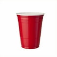 thumbnail image 1 of Paquete de 50 vasos, 50 tazas rojas para beber de 450 ml/16 onzas, taza repetible, Navidad, cumpleaños, boda, 1 of 1