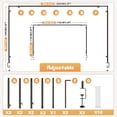 thumbnail image 2 of Over The Table Rod Stand with Clamps Adjustable 46"-100'' Length 29"-55" Height Table Balloon Arch Stand with Storage Bag Metal Decorating Rod for Table Hanging, 2 of 16