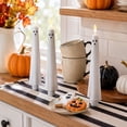 thumbnail image 6 of Halloween Ghost Flameless Taper Candles, Flickering 3D Wick Battery Operated LED Candlesticks with Remote Control & Timer, Real Wax White Decorative Candles for Indoor Dinner Table Mantel Party Decor, 6 of 7