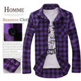 thumbnail image 4 of Camisa a cuadros para hombre, camisa informal con botones y cuadros, manga larga, ajustada, para primavera y otoño, de marca, suave y cómoda, a la moda, 4 of 5